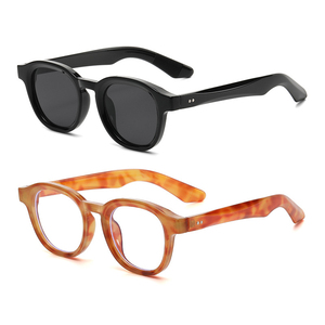 แว่นตาแฟชั่น Lmamba 5173 ขายส่งกรอบแว่นสายตาแบบ unisex แว่นกันแดดทรงกลมดีไซน์ใหม่ล่าสุดสไตล์เรโทรวินเทจ ป้องกันรังสียูวี 400 - Product Image 1