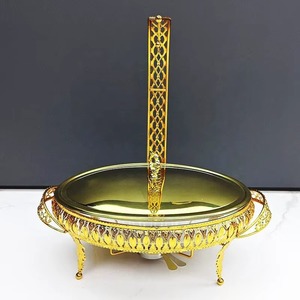 Recipiente para Calentar Comida para Hoteles y Restaurantes, Acabado Brillante en Metal y Vidrio, Precio Accesible - Product Image 3