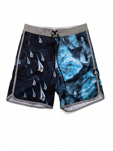Pantalones Cortos Deportivos de Hombre de Lino/Algodón Transpirables con Lavado Ácido, Estilo Bolsillo Cruzado, Cierre con Cordón, Cintura Media, de Última Tendencia - Product Image 3