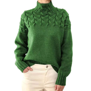 Women's Crew Neck Color Blocked Thick Nylon/Acrylic Autumn Casual <b>Pullover</b> <b>Sweater</b> Full Sleeve Anti-Pilling - Product Image 5