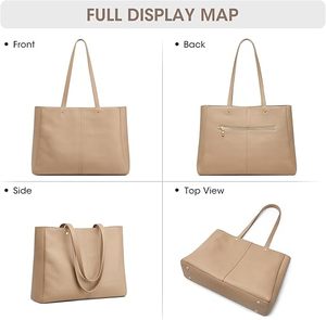 Custom Women PU Leather Tote Handbag <b>Large</b> Shopper <b>Bag</b> with Zipper Closure 2026 Casual <b>Shoulder</b> <b>Bag</b> for Work and Shopping Ladies - Product Image 2