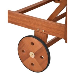 Chaise longue Vera moderne en teck massif de haute qualité avec finition brune pour usage extérieur - Product Image 6