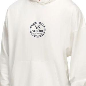 Sudadera con Capucha para Hombre, Corte Holgado, Blanca, Tejido French Terry, Estampado Delantero y Trasero, Ropa Casual Urbana, OEM, ODM, Venta al Por Mayor - Product Image 5