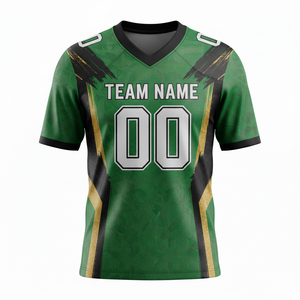 Camisetas de Fútbol Americano Personalizadas, Sublimadas, para Adultos, Unisex, Cuello en V, Manga Corta, Transpirables, de Malla, Secado Rápido, Antibacterianas - Product Image 5