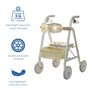 Déambulateur futuriste en fibre de carbone ultra-léger avec siège et panier <span class=keywords><strong>pour</strong></span> seniors - Product Image 2