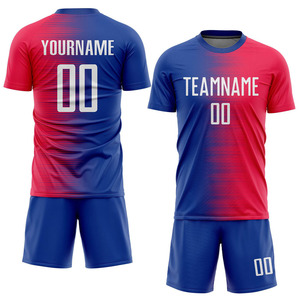 Ensemble de maillots de football personnalisés par sublimation, uniforme de football unisexe, nom et numéro personnalisés, kit respirant avec short d'été - Product Image 1