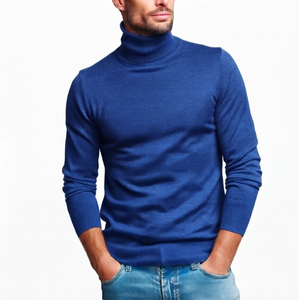 Pull en maille côtelée pour homme de haute qualité, doux au toucher, chaud, respirant, vente en gros, marque privée - Product Image 5