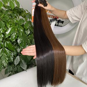Vente en gros de kératine vietnamienne non transformée 100 g/paquet I Tip Extensions de cheveux humains bruts et pour toutes les couleurs mourantes - Product Image 3