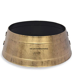 Copper Finish Round Design <b>Tree</b> Collar Stand Accessory Home Decor Christmas <b>Tree</b> Collar Decoration Light <b>Weight</b> Metal - Product Image 5