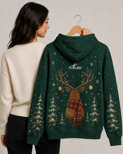 Trendy Christmas Hoodie Winter Fleece Pullover Oversized Unisex Sweatshirt Cozy Holiday Streetwear Fashion Apparel Wholesale - Product Image 4