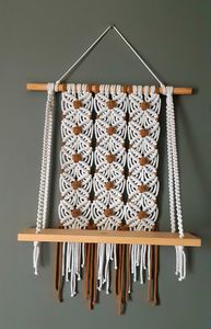 Support de plante suspendu décoratif en macramé de coton, pour intérieur, extérieur, maison et balcon, exportateur indien, à vendre - Product Image 3