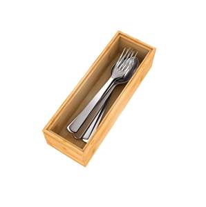 Bamboo <b>Drawer</b> Organizer Storage Box Wooden Stackable Tray for Kitchen Bathroom Office Desk Eco Friendly Multipurpose <b>Drawer</b> - Product Image 1