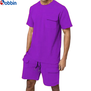 Comfortable and Breathable Unisex Outfit Cargo Shorts Set New Summer Collection Customized Trade Men's Plus Size Jogger Set - Product Image 2