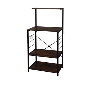Scaffale da Cucina Vintage a 4 Ripiani in Legno con Supporti per Asciugamani - Product Image 3