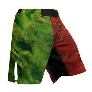 Vêtements d'arts martiaux, shorts MMA pour hommes, ouverture latérale, fermeture à scratch, shorts de lutte, boxe, MMA avec design en sublimation - Product Image 3