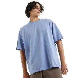 Camisetas de gran tamaño personalizadas de alta calidad para hombre, estilo informal con cuello redondo, estampado en seco liso en blanco para deportes, gimnasio, impresión Digital personalizada - Product Image 2