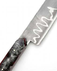 Couteau de cuisine artisanal en acier à haute teneur en carbone avec manche en résine, outil de découpe culinaire professionnel - Product Image 5