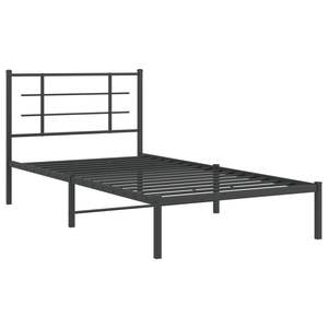 Base de Cama Doble Moderna en Acero con Recubrimiento en Polvo Negro, Camas Metálicas Elegantes - Product Image 2