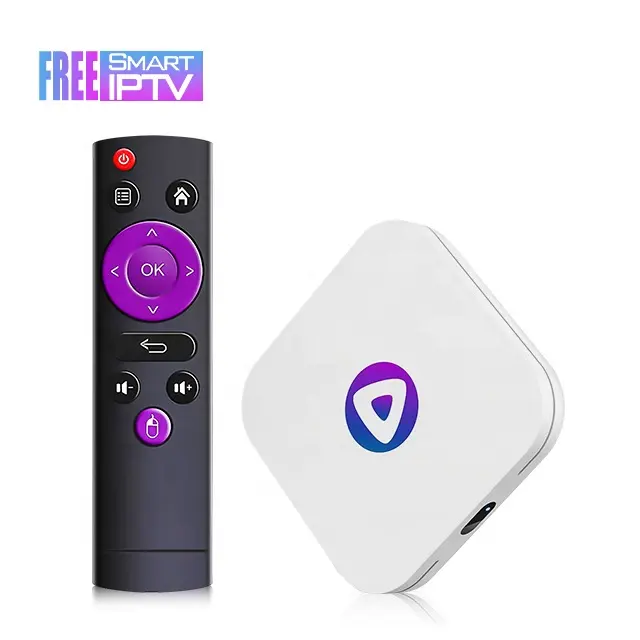 Le boîtier smart tv 4K 8K smart ip tv télécharger tv android blanc media box iptv test gratuit