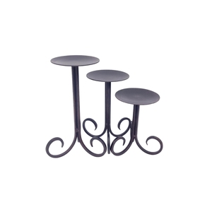 New Arrival Standing <b>Pillar</b> Iron Candle holder Set Of 3 With Powder Coated Finished For Decor For Dining Center Piece - Product Image 1