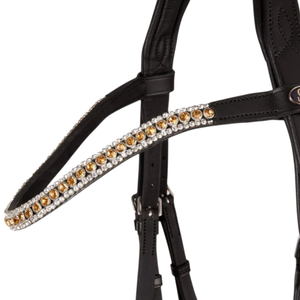 Brida Anatómica Premium Personalizada de 3 Filas para Caballo, con Cristales, Acolchado Suave de Cuero, para Doma Clásica, Equipo Ecuestre - Product Image 4
