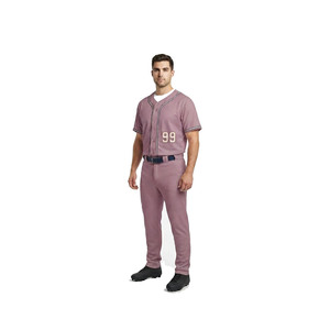 Tenue de Baseball Personnalisée pour Hommes en Coton 100% de Qualité Supérieure – Uniforme Sportif Respirant et Anti-Transpiration pour Équipes - Product Image 6