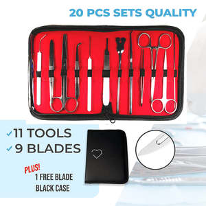 Kit de dissection anatomique professionnel en acier inoxydable durable de 160 pièces, instruments de formation médicale et vétérinaire par Dentavex - Product Image 6