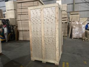 <b>Strong</b> Sturdy Solid Storage HLC Brand Custom Dimensions OEM Fumigated Natural Wood Color Wooden Crate Export <b>Box</b> Custom Logo - Product Image 2