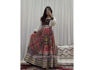 Robe afghane brodée pour femmes, robe afghane vintage faite à la main, robe bohème ethnique, robe maxi de festival, robes décontractées pour femmes - Product Image 5