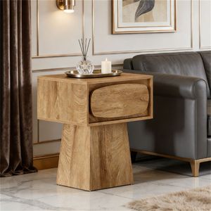 <b>Small</b> Side <b>Table</b> with Storage Drawers Tea or <b>Coffee</b> <b>Table</b> Nightstand - Product Image 3