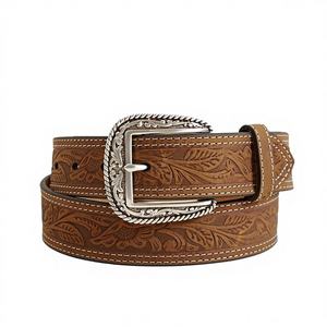 Ceinture en cuir de vachette imprimée par transfert thermique, avec boucle ardillon personnalisable en largeur et longueur, style fête, boucle en acier robuste et haute résistance - Product Image 3