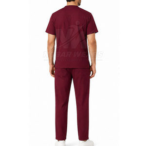Conjunto de Uniforme Médico Cómodo para Hombre con Cuello en V, Tejido Transpirable y Apariencia Profesional - Product Image 4