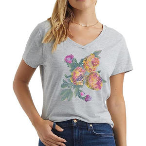 Womens Floral Butterfly Print T Shirt Soft Cotton Blend Short Sleeve Casual Summer Tee Lightweight Comfortable Fit <b>Top</b> - Product Image 6