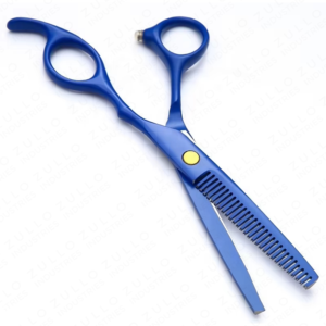 Premium 6 Inch Blue Titanium Barber Hair Scissors Professional Hair Cutting Shears Custom Branding Salon <b>Tool</b> - Product Image 4