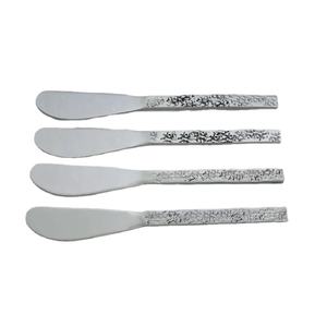 Ensemble de couverts modernes et tendance en acier inoxydable, 4 pièces, épandeur à beurre, poli miroir, pour hôtel, mariage, service de table - Product Image 1