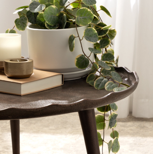 Nouveau Royal Vintage Métal En Forme De Bronze Table Basse Trois Jambes Poli pour La Maison Salon Chambre Pot Décorer Centre Table - Product Image 6