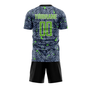 Conjuntos de Camisetas de Fútbol al por Mayor 100% Poliéster, Impresión por Sublimación, 220 GSM, Patrón Sólido, Uniformes de Fútbol para Unisex - Product Image 3