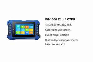 PG-1600 12 in 1 OTDR |   เครื่องทดสอบไฟเบอร์ออปติกแบบพกพา |   1310/1550 นาโนเมตร |   หน้าจอสัมผัส - Product Image 3