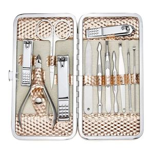 Ensemble de coupe-ongles en acier inoxydable pour manucure et pédicure, coffret cadeau avec étui en cuir, kit de manucure - Product Image 1