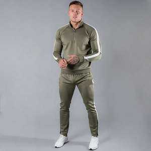Wholesale New Fashion Winter Jogging 100% Cotton Tracksuit Sportswear Streetwear Custom <b>Men</b> 2 Piece Set Casual - Product Image 1