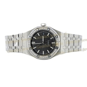 High Quality Pass Diamond Tester Auto Date Black Dial D VVS Moissanite Diamond Studded Bezel Stainless Steel <b>Watch</b> <b>For</b> Women - Product Image 1