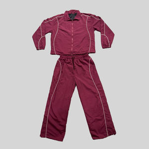 Drawstring <b>Trouser</b> and Zipper Jacket 100% Nylon Reflective Lines Water Proof Oversized Windbreaker Tracksuit For Men's - Product Image 3