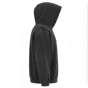 Sudadera con Capucha Negra para Mujer, con Cierre y Logotipo Bordado en Morado, Corte Regular, Manga Larga, Otoño, Venta al Por Mayor, Personalizable con Logotipo - Product Image 3