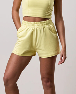 ชุดเซ็ตเสื้อครอปแขนสั้นมีฮู้ดถักนิตติ้ง 2 ชิ้นสำหรับผู้หญิง และกางเกงขาสั้นยาวถึงเข่า ผ้าฝ้าย 100% ยับยาก ทรงปกติ เหมาะสำหรับใส่ในฤดูร้อน - Product Image 3