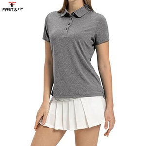 Camisetas Deportivas Casuales de Manga Corta para Mujer, de Satén, Poliéster y Elastano, de Secado Rápido, que Absorben la Humedad, Personalizables, al por Mayor - Product Image 5