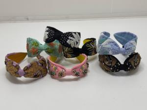 Conifer Embroidered Beaded Hair Bands for <b>Women</b> Handmade Decorative <b>Headbands</b> Floral Bow Design Fashion 6.5cm Wedding Hair - Product Image 5