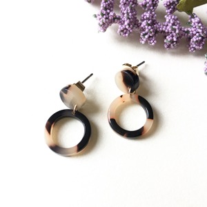 ต่างหูเรซิ่นทรงวงกลม ชุดเครื่องประดับแฟชั่น - Product Image 6