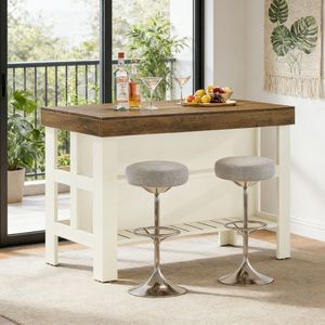Tavolo da Bar Moderno per Interni/Esterni, per Casa, Hotel, Caffè, Banchetti, Arredamento in Legno e Acciaio per Camera da Letto, Cucina, Feste e Eventi all'Aperto - Product Image 6