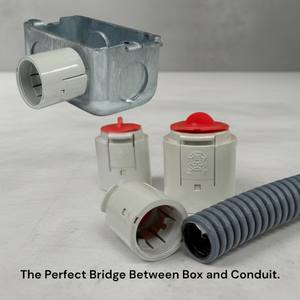 Adaptador de Conducto ABS de Encaje Rápido de un Solo Paso para Proyectos Eléctricos Profesionales - Product Image 2