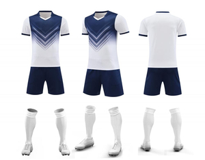 Premium Custom Printed 100% Polyester Soccer Team Training Kits Quick-Dry Breathable Football Jerseys Shorts Set for All Seasons - Product Image 2